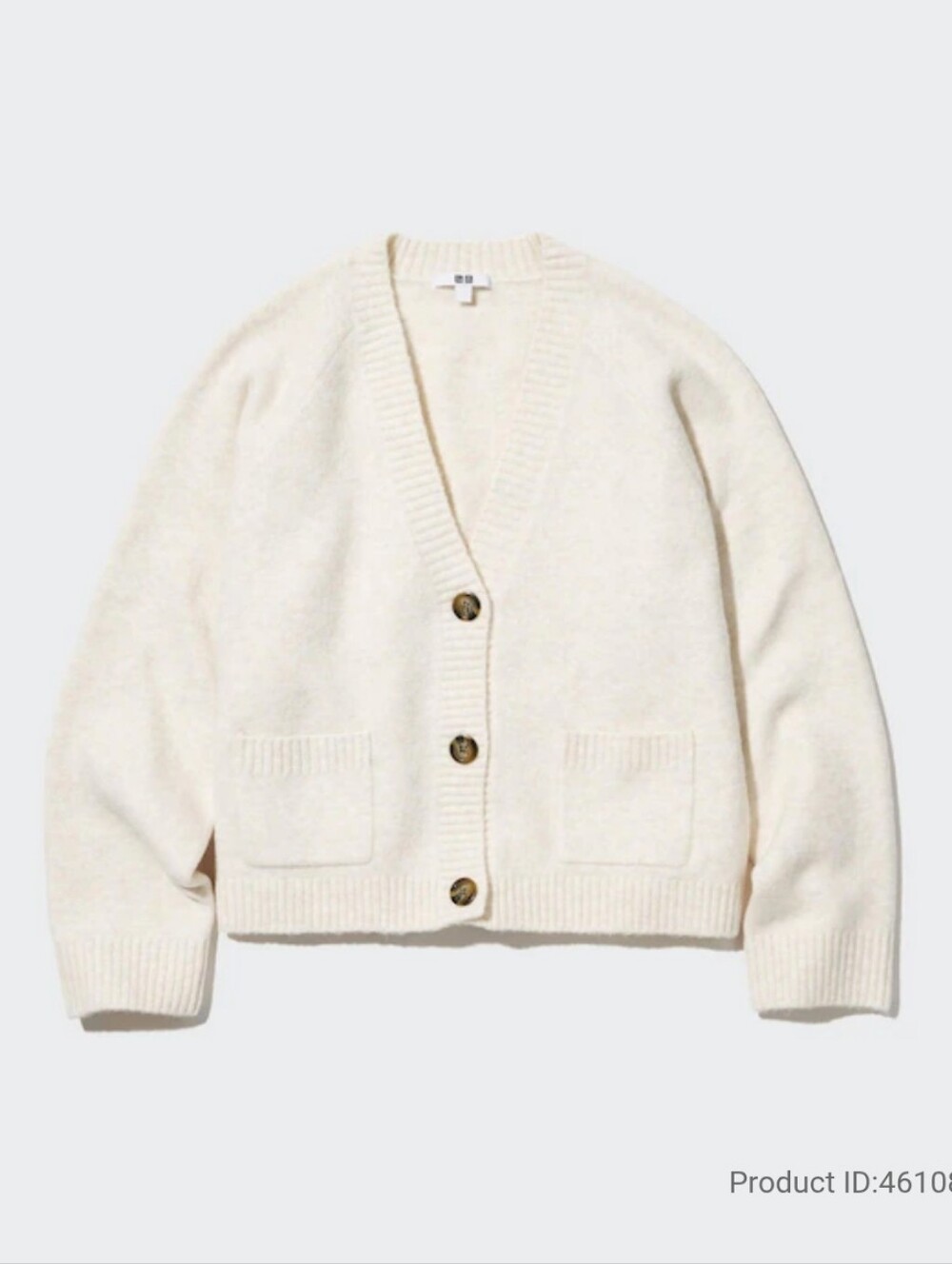 UNIQLO Souffle Yarn Short Cardigan Short Cardigan in Off White